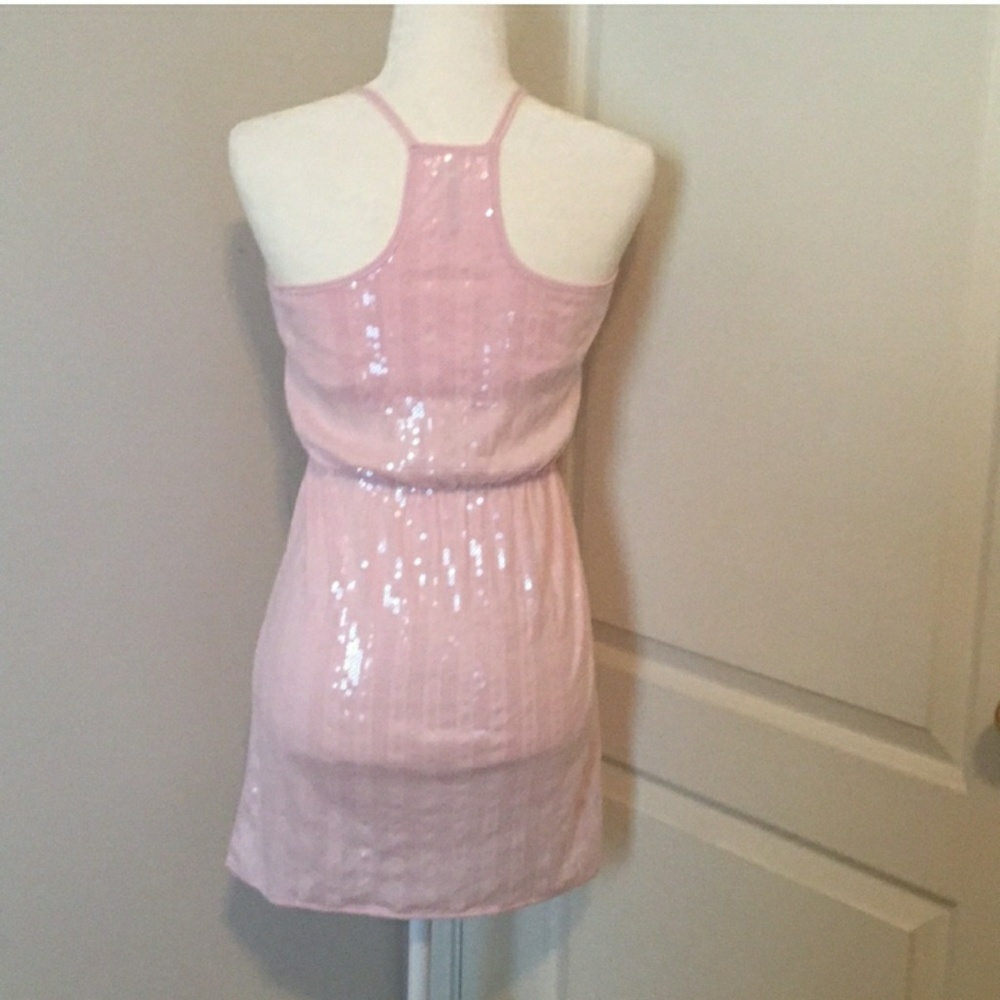 Aeropostale Pink Sequined Cinch Waist Dress - Picture 2 of 5